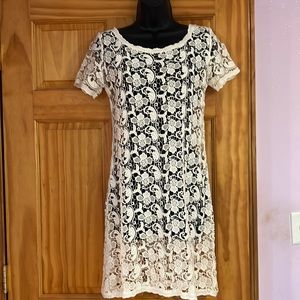 Polo garage lace dress. 31*16. Size small. Off white